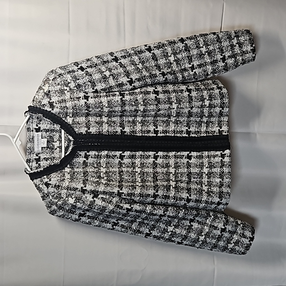 Sag Harbor Tweed Lined Jacket Sz 12